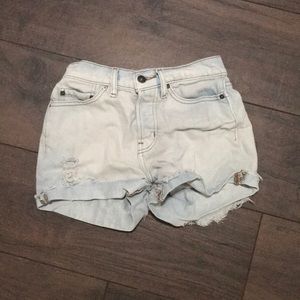 rip curl denim high waist mom jean shorts